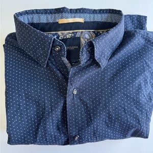 Denim & Flower Ricky Singh Mens Long Sleeve Button Down Shirt. Size Small. Blue